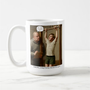 Caneca De Café Ironicamente, o jovem Charles Darwin não passa na