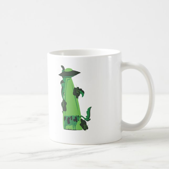 Caneca De Café irradiação acima do verde da vaca (Direita)