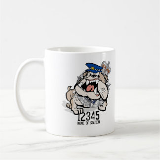 Caneca de café irritada do cão da polícia do ATO