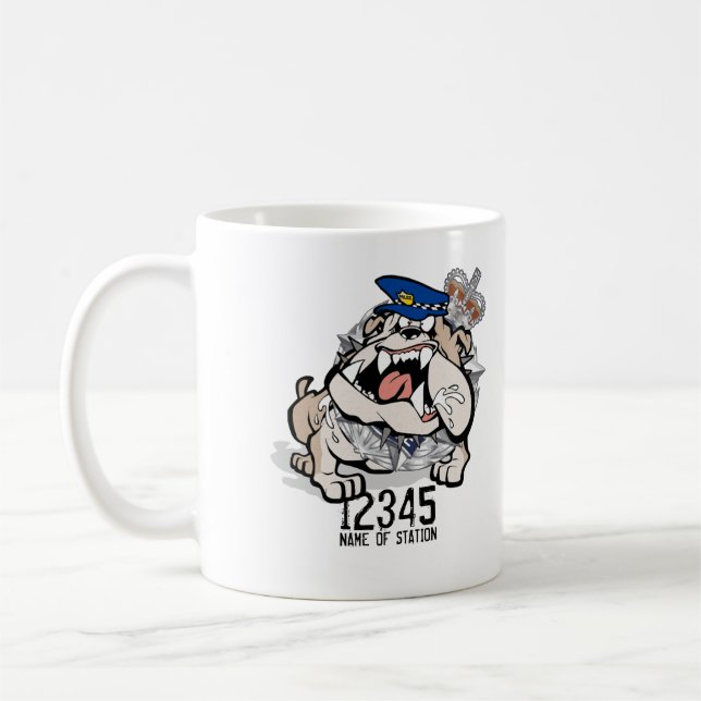 Caneca de café irritada do cão da polícia do ATO (Esquerda)
