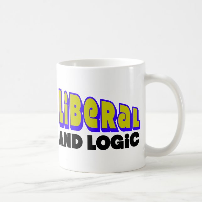 Caneca De Café Irrite um liberal: Use fatos & lógica! (Direita)