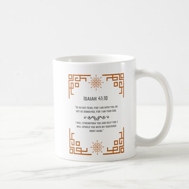 Caneca De Café Isaiah 41:10 (Direita)