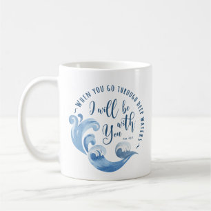 Caneca De Café Isaiah 43:2 Ondas Oceânicas