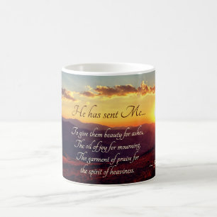 Caneca De Café Isaiah 61:3 Beleza para Ashes, Bíblia Verse