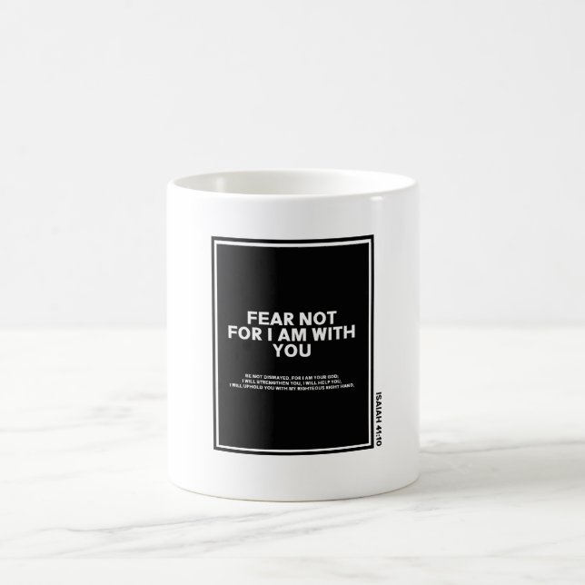 Caneca De Café Isaiah Moderna 41:10 Bíblia Verso (Centro)