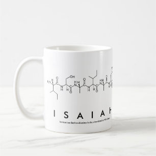 Caneca De Café Isaiah peptide name mug