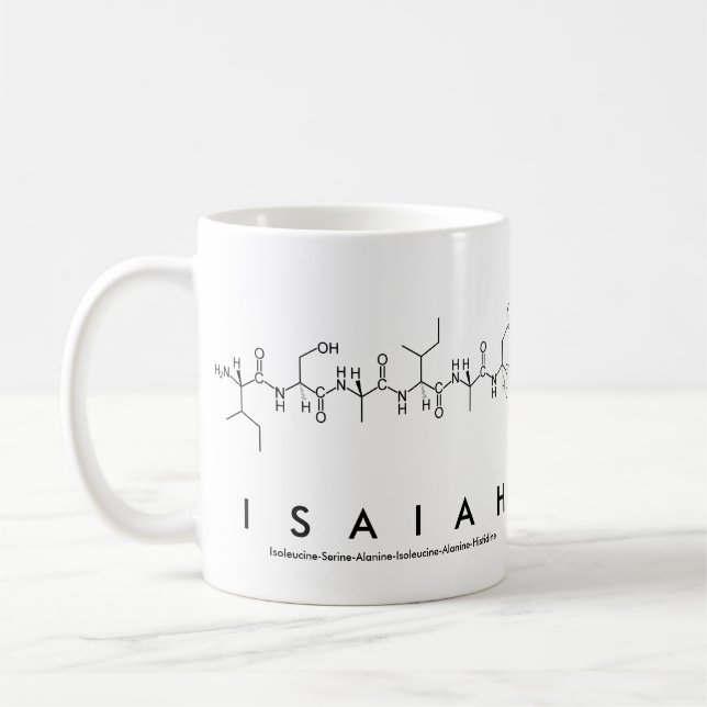 Caneca De Café Isaiah peptide name mug (Esquerda)