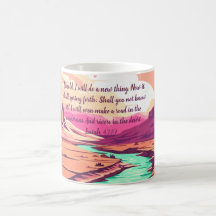 Caneca de café Isaías 43:19 Rio Deserto