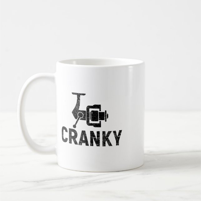 Caneca De Café Isca de Pesca Crankit - Ideias de Presentes Engraç (Esquerda)