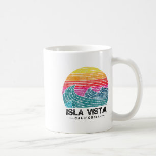 Caneca De Café Isla Vista Ondas de Surf Praia Retro Califórnia Su