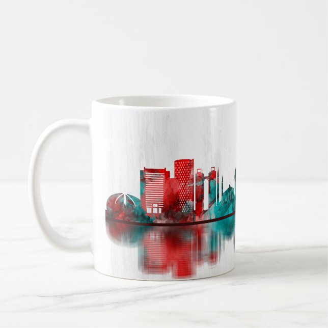 Caneca De Café Islamabad Paquistão Skyline (Esquerda)