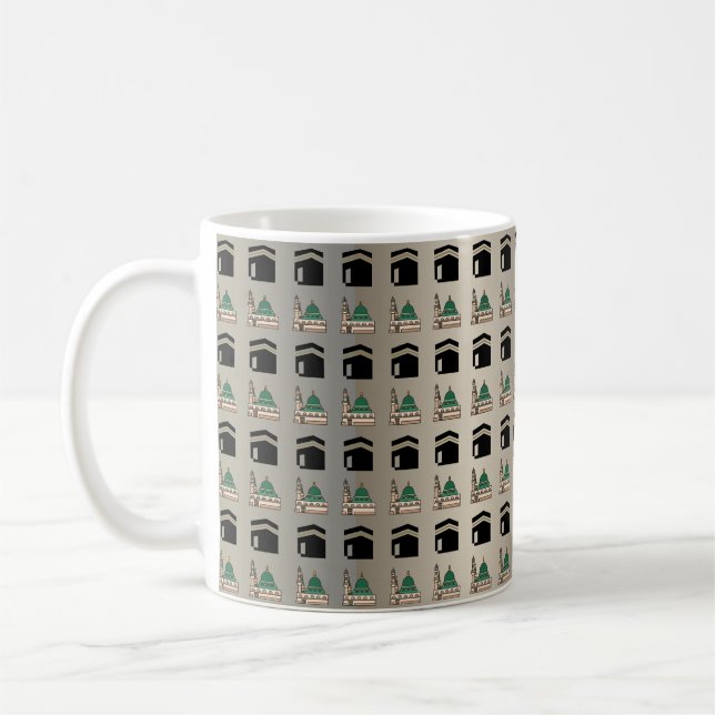 Caneca De Café Islamic Gold Mug Kaaba & Masjid Nabawi (Esquerda)