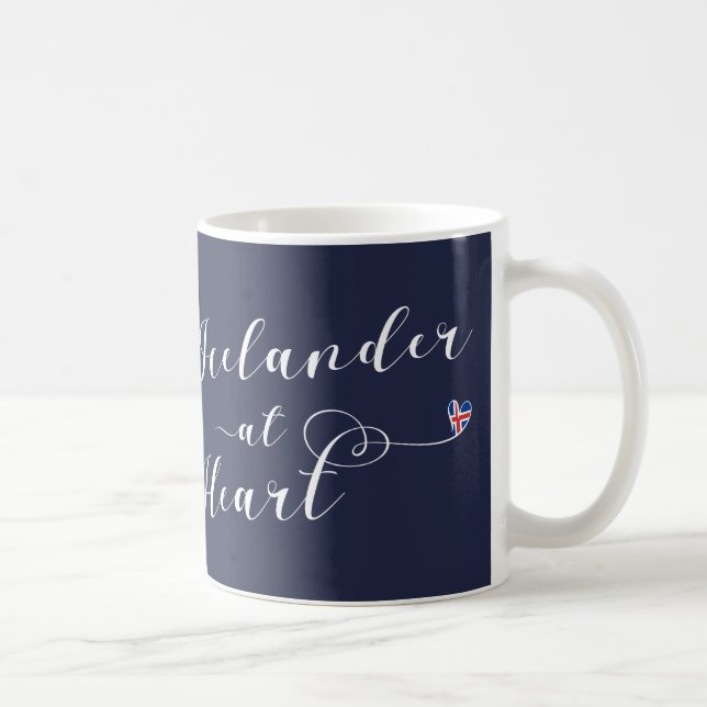 Caneca De Café Islandês No Heart Mug, Islandês (Direita)