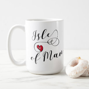 Caneca De Café Isle of Man Flag in A Heart, Manx