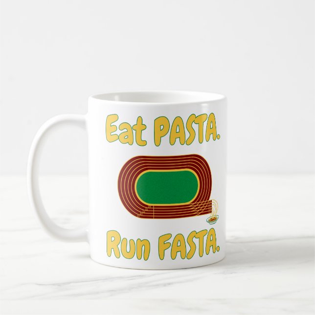 Caneca De Café Iss Nudeln lauf schneller  lustiges zitat (Esquerda)