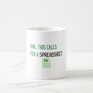 Caneca De Café Isso exige uma Planilha