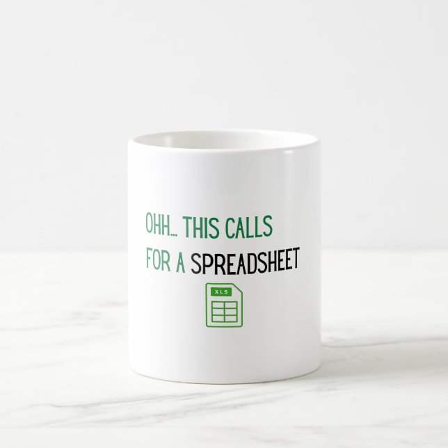 Caneca De Café Isso exige uma Planilha (Centro)