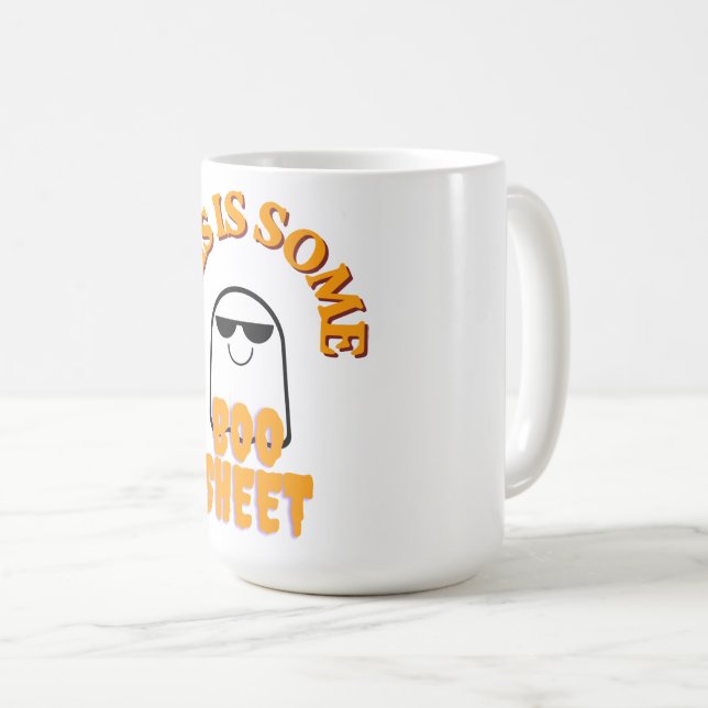 Caneca De Café Isto É Alguma Folha de Boo – Piada Divertida de Fa (Frente Esquerda)
