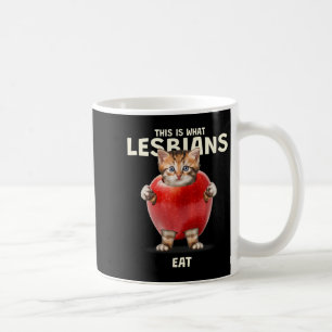 Caneca De Café Isto É O Que As Lésbicas Comem - Gráfico De Gatos
