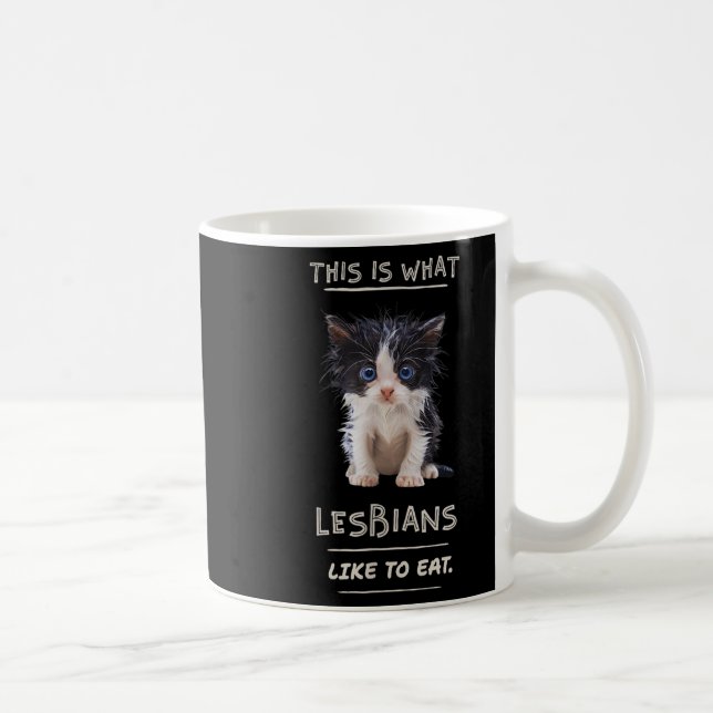 Caneca De Café Isto É O Que As Lésbicas Gostam De Comer - Capa De (Direita)