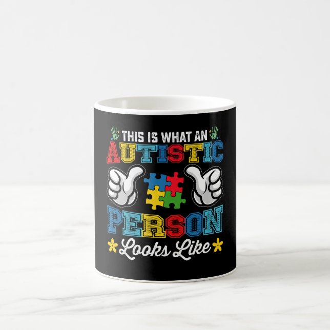 Caneca De Café Isto É O Que Uma Pessoa Autista Parece Autismo (Centro)