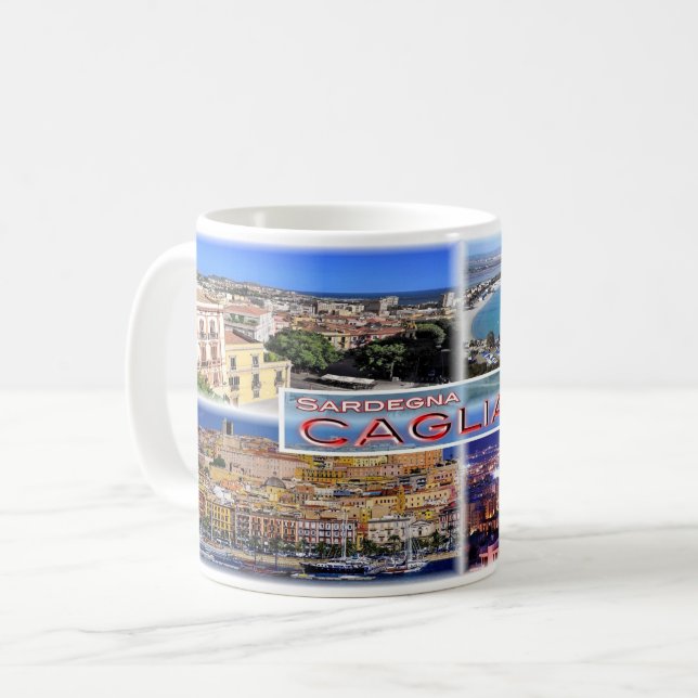 Caneca De Café IT2027 Europa - Itália - Sardenha - Cagliari - Har (Frente Esquerda)