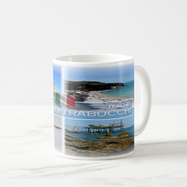 Caneca De Café IT Itália - Abruzzo - Costa dei Trabocchi - (Frente Esquerda)