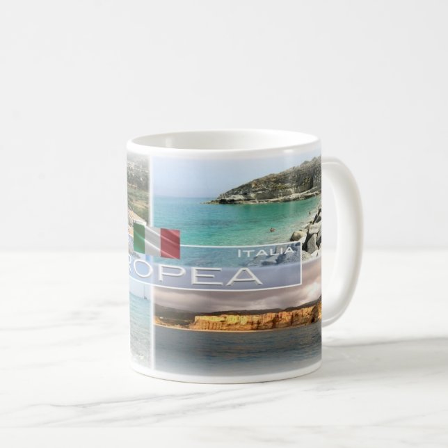 Caneca De Café IT Itália - Calábria -Tropea - (Frente Esquerda)