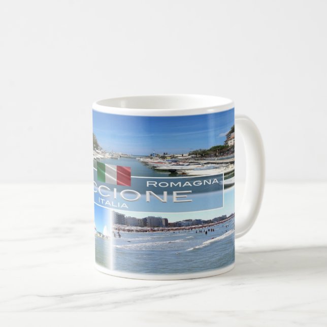 Caneca De Café IT Itália - Emilia Romagna - Riccione (Frente Esquerda)
