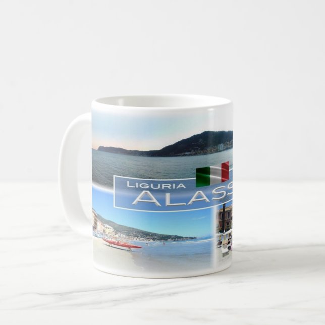 Caneca De Café IT Itália - Ligúria - Alassio (Frente Esquerda)