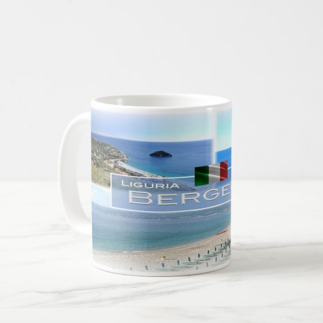 Caneca De Café IT Itália - Ligúria - Bergeggi - (Frente Esquerda)