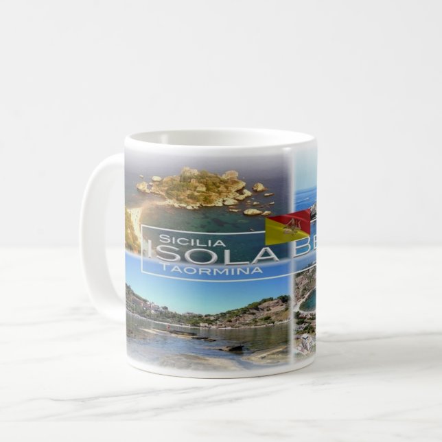 Caneca De Café IT Itália - Sicília - Taormina - (Frente Esquerda)