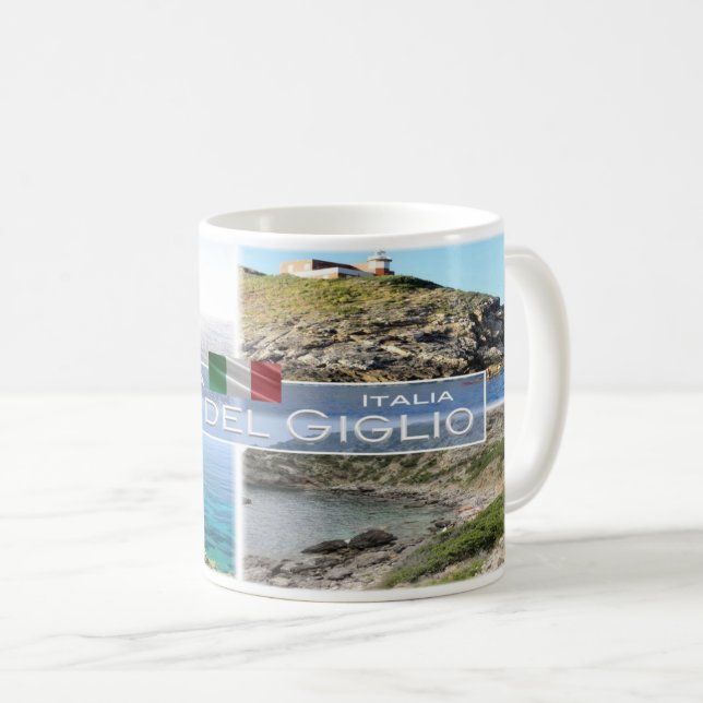 Caneca De Café IT Itália - Toscana - Ilha Giglio - (Frente Esquerda)