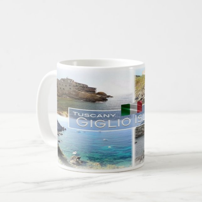 Caneca De Café IT Itália - Toscana - Ilha Giglio - (Frente Esquerda)