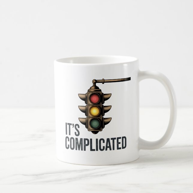 Caneca De Café It’s Complicated | Mixed Signals & Dating Humor   (Direita)