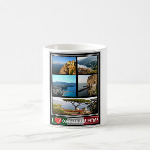 Caneca De Café Itália - Campânia - Costa Amalfitana - Eu Amo -