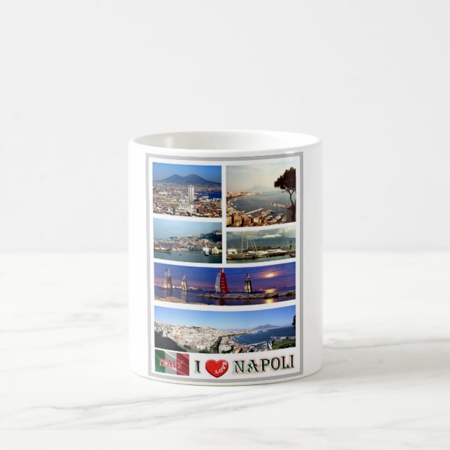 Caneca De Café Itália - Campânia - Nápoles - Eu Amo - (Centro)
