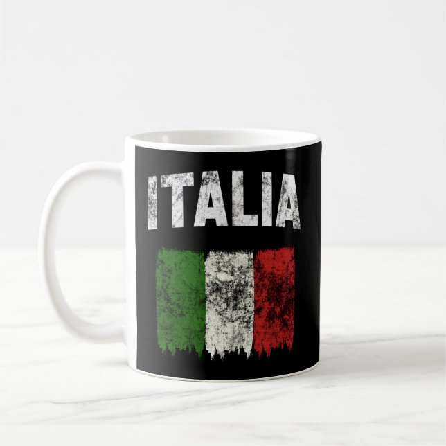 Caneca De Café Italia - Distante Bandeira Italiana (Esquerda)