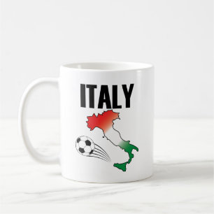 Caneca De Café Itália Futebol Fan Map Boot Ball