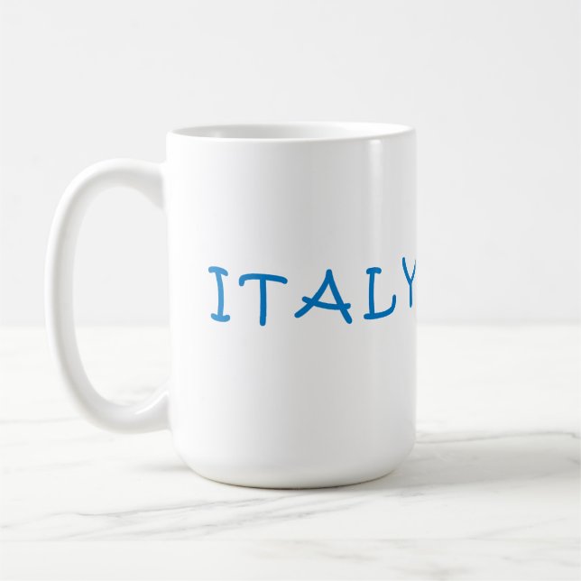 Caneca De Café Itália, italiano, eu amo a Itália (Esquerda)
