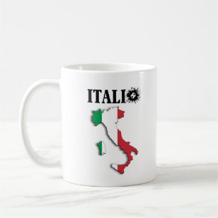 Caneca De Café Itália, Mapa Italiano, Presente de Bandeira Itali