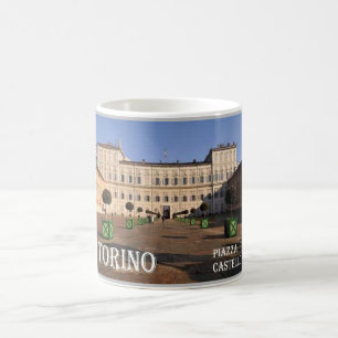 Caneca De Café Itália - Piemonte - Torino - Praça do Castelo -