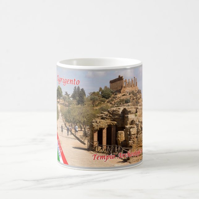 Caneca De Café Itália - Sicília - Agrigento - Arqueológico - (Centro)