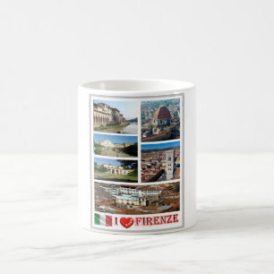 Caneca De Café Itália - Toscana - Florença - Eu Amo -