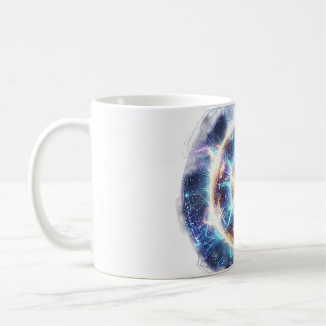 Caneca De Café Italian Brainrot Pizza Chaos – Cyberpunk (Esquerda)
