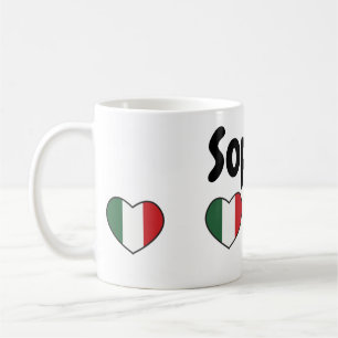 Caneca De Café Italian heart with customizable name - Mug