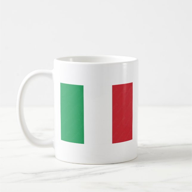 Caneca De Café Italian Mug with Flag and Name of Anthem (Esquerda)