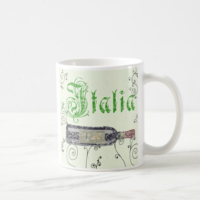 Caneca de café italiana da garrafa de vinho (Direita)