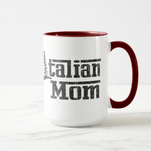 Caneca de café italiana da mamã
