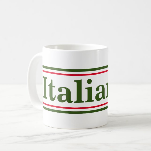 Caneca De Café Italiano AF Funny (Frente Esquerda)